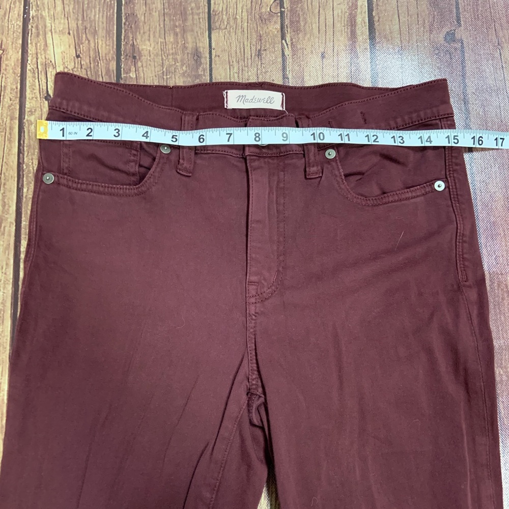 Madewell Burgundy Skinny Jeans - Picture 2 of 6